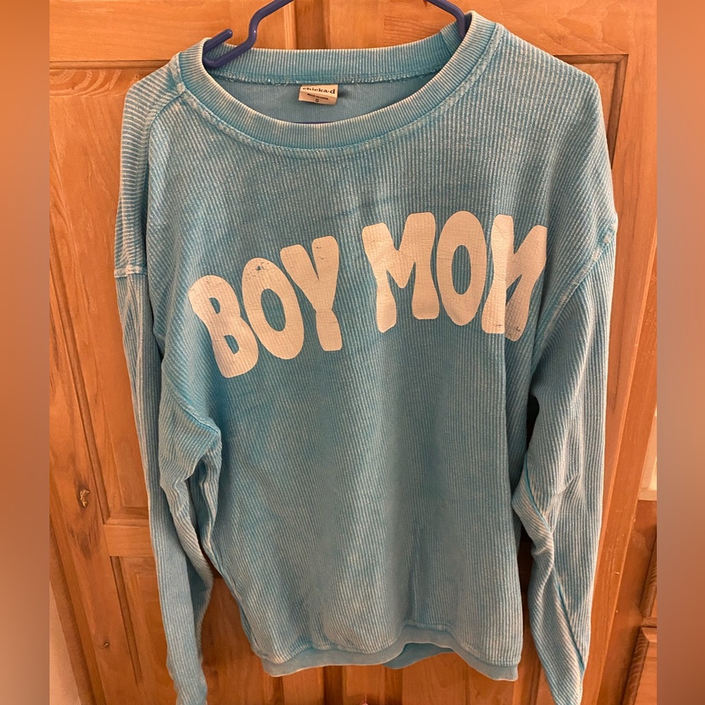 Boy Mom corded sweatshirt